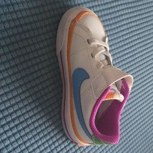 Kids White and Blue Sneakers